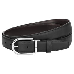 MONTBLANC CINTURA REVERSIBILE NERO/MARRONE 128757