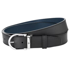 MONTBLANC CINTURA CLASSIC LINE REVERSIBILE NERO/BLU 128784