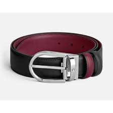 MONTBLANC CINTURA REVERSIBILE NERO/CASSIS 199638