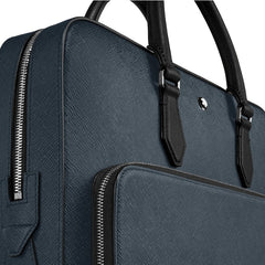 MONTBLANC BORSA PORTADOCUMANTI MEDIA SARTORIAL TWEED BLU 220332