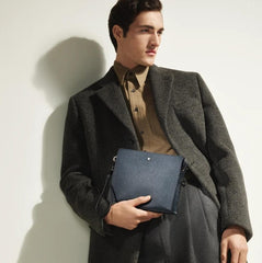 MONTBLANC POCHETTE SARTORIAL TWEED BLUE 220428