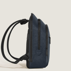 MONTBLANC ZAINO MEDIO 3 SCOMPARTI SARTORIAL TWEED BLUE 222115