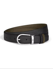 MONTBLANC CINTURA REVERSIBILE NERO/VERDE 222141