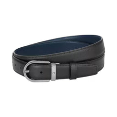 MONTBLANC CINTURA REVERSIBILE NERO/BLU 128763