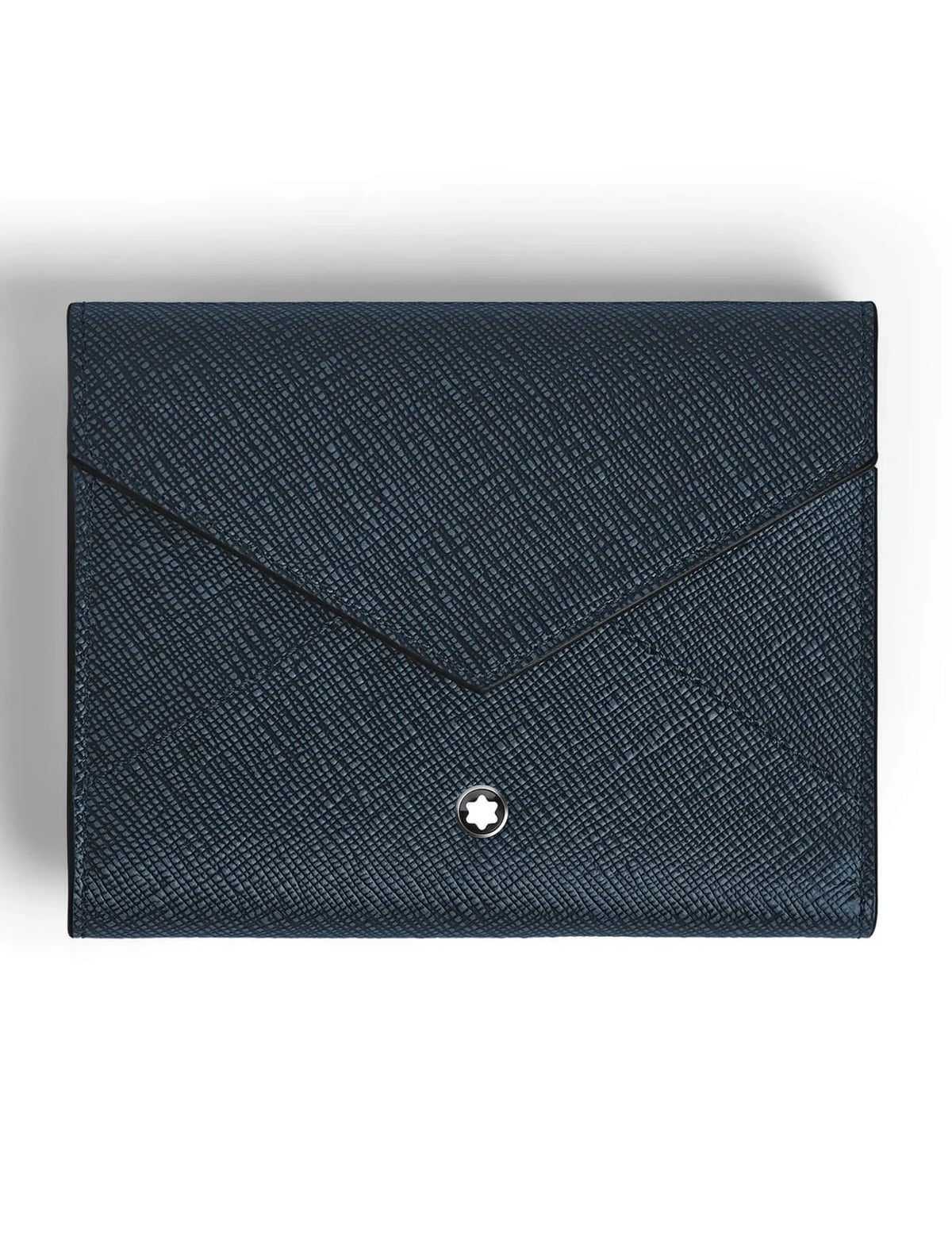 MONTBLANC PORTAFOGLIO DONNA 6 SCOMPARTI TRIO TWEED BLU SARTORIAL 220341