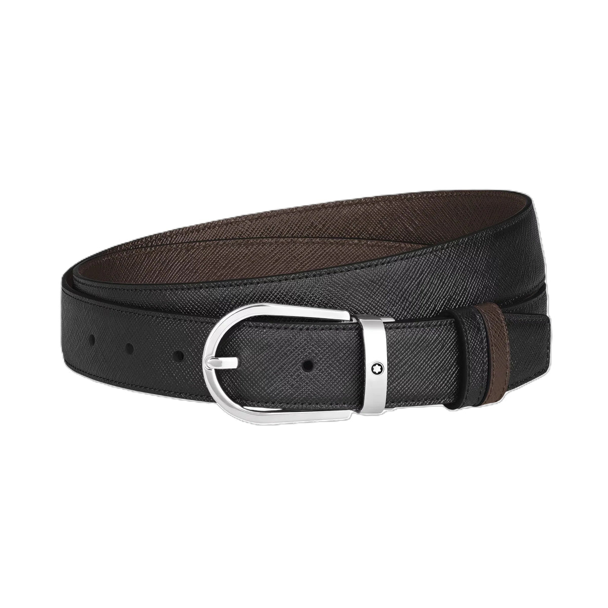 MONTBLANC CINTURA SARTORIAL REVERSIBILE NERO/MARRONE 222139