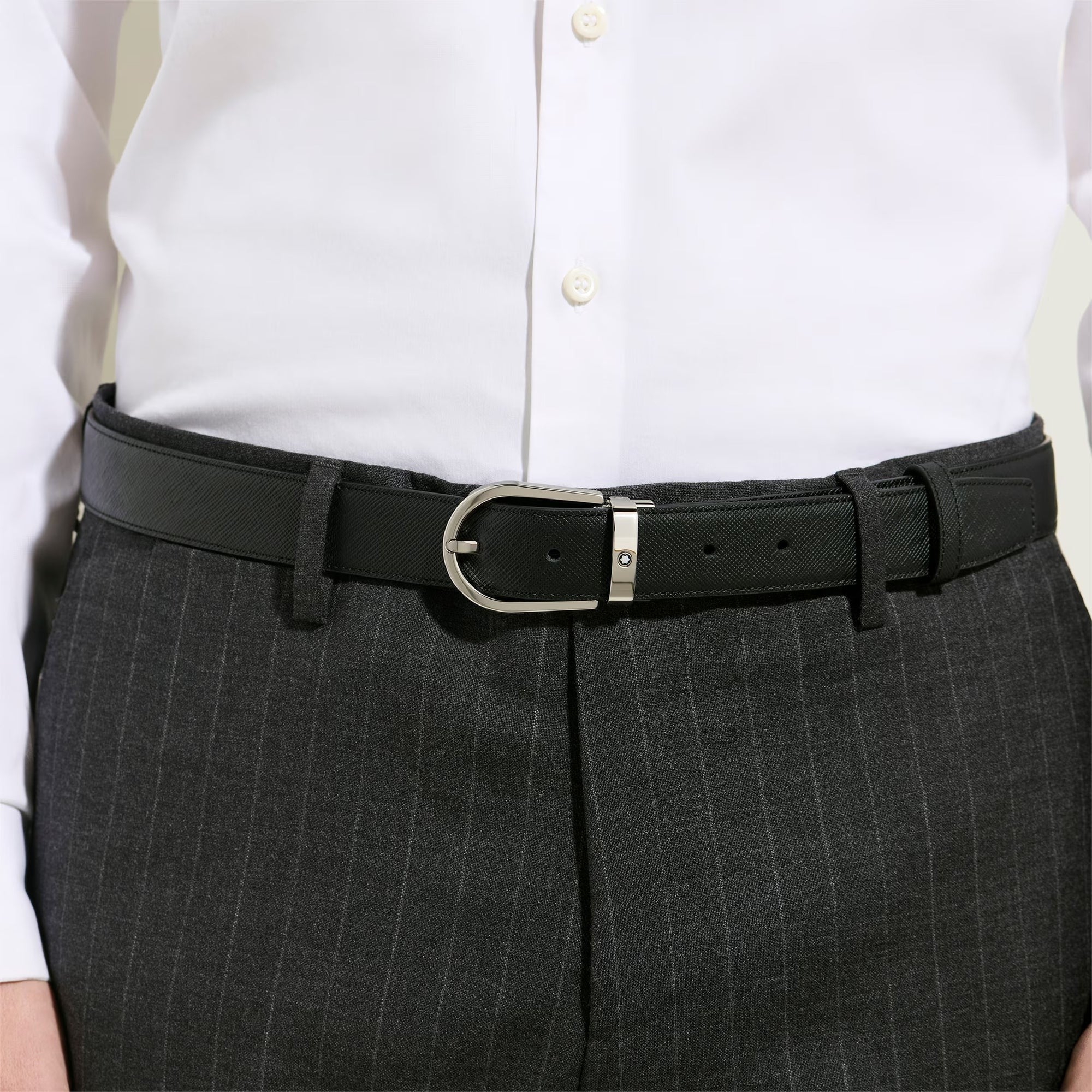 MONTBLANC CINTURA SARTORIAL REVERSIBILE NERO/MARRONE 222139
