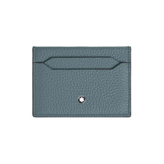 MONTBLANC PORTACARTE 5 SCOMPARTI PELLE CON GRANA BLU GHIACCIO 223033